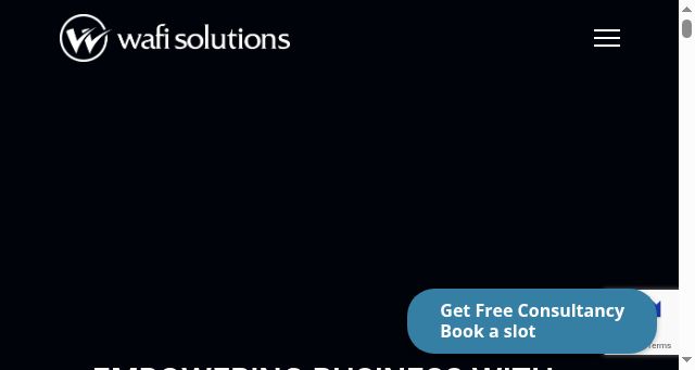 Screenshot of wafisolutions.com