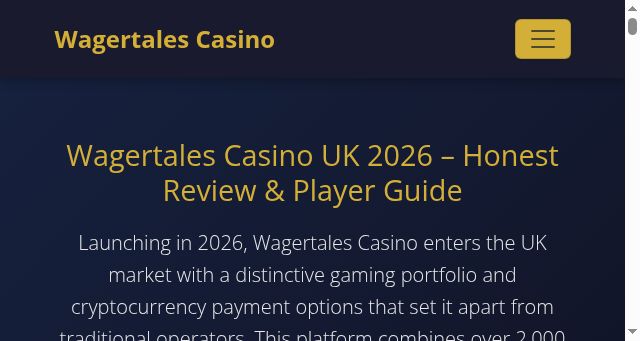 Screenshot of wagertales.org.uk