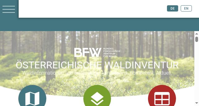 Screenshot of waldinventur.at