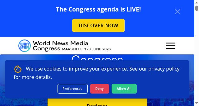Screenshot of wan-ifra-congress.com