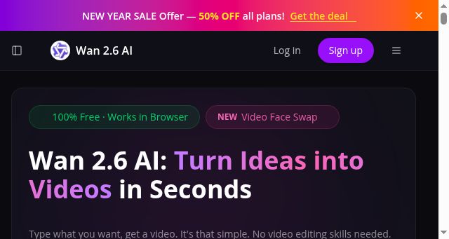 Screenshot of wan2-6.app
