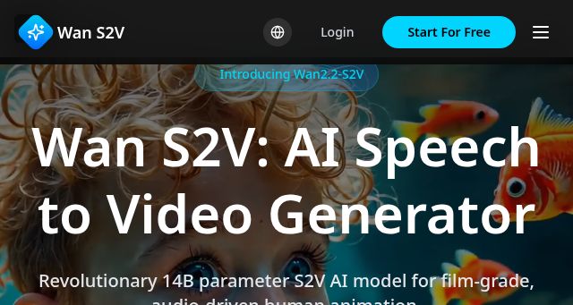 Screenshot of wans2v.co