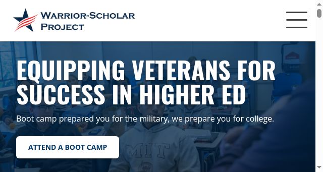 Screenshot of warrior-scholar.org