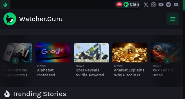 Screenshot of watcher.guru