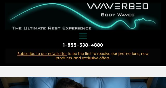 Screenshot of waverbed.com