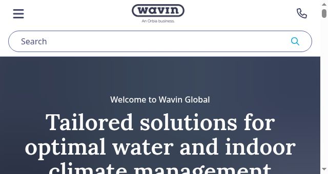 Screenshot of wavin.com