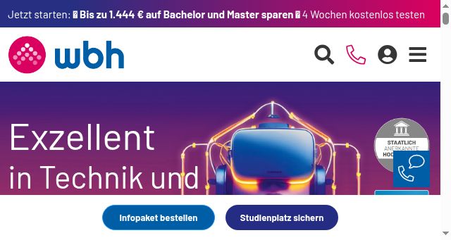 Screenshot of wb-fernstudium.de