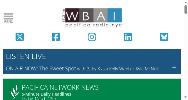 Screenshot of wbai.org