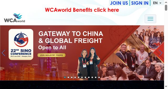Screenshot of wcaworld.com