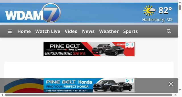 Screenshot of wdam.com