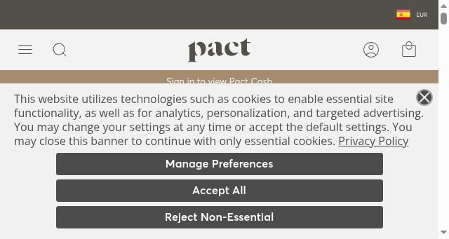 Screenshot of wearpact.com