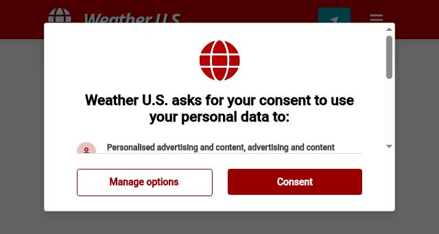 Screenshot of weather-us.com