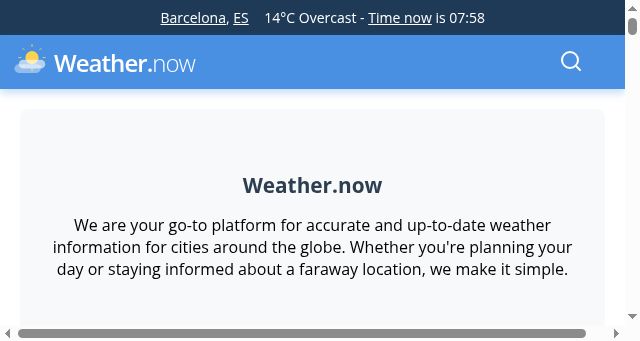 Screenshot of weather.now