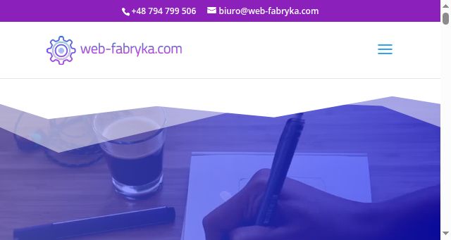 Screenshot of web-fabryka.com
