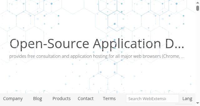 Screenshot of webextension.org