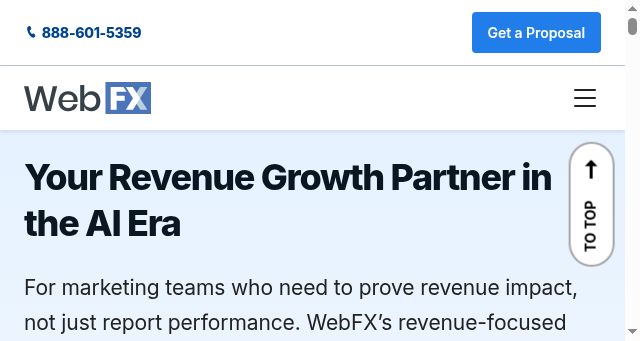 Screenshot of webfx.com