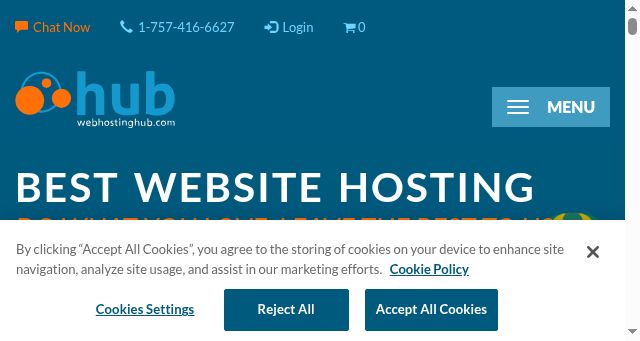 Screenshot of webhostinghub.com