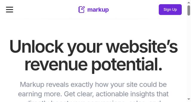 Screenshot of webmarkup.io