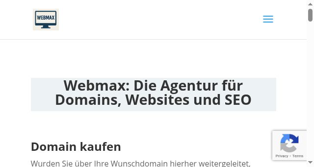 Screenshot of webmax.ch