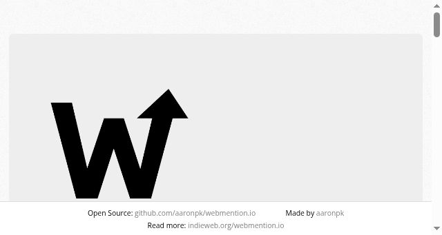 Screenshot of webmention.io