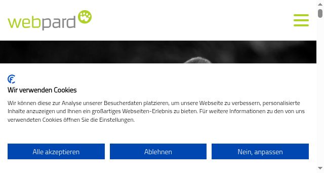 Screenshot of webpard.de
