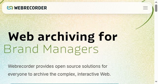 Screenshot of webrecorder.net