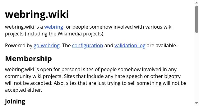 Screenshot of webring.wiki