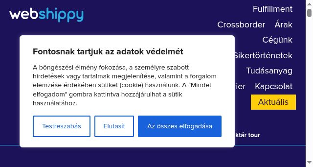 Screenshot of webshippy.com