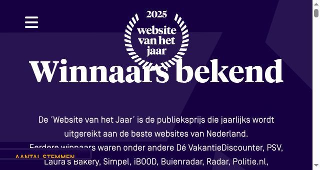 Screenshot of websitevhjaar.nl