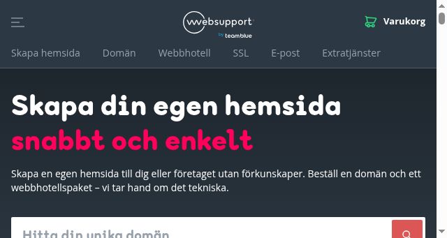 Screenshot of websupport.se