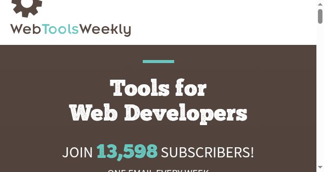 Screenshot of webtoolsweekly.com