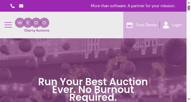 Screenshot of wedocharityauctions.com