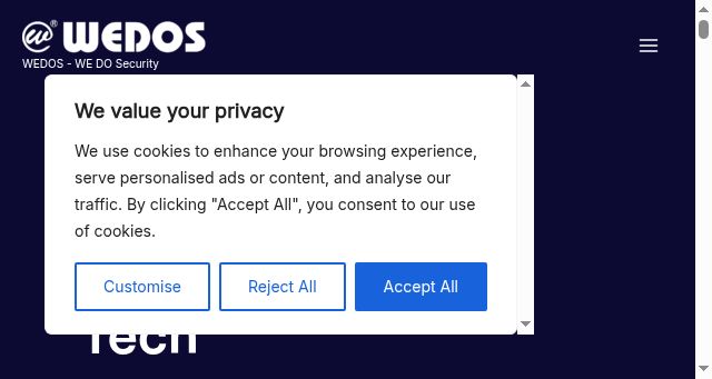 Screenshot of wedos.com