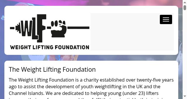 Screenshot of weightliftingfoundation.co.uk
