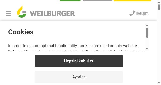 Screenshot of weilburger.com.tr