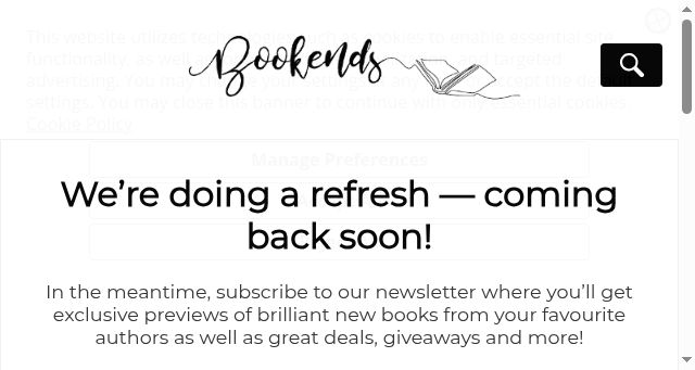 Screenshot of welcometobookends.co.uk