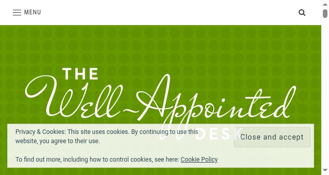Screenshot of wellappointeddesk.com