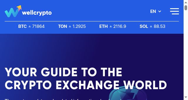 Screenshot of wellcrypto.io