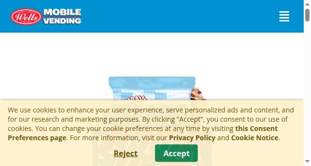 Screenshot of wellsvending.com