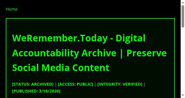 Screenshot of weremember.today