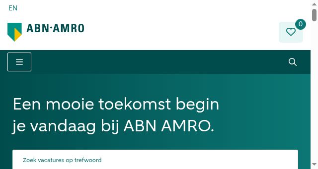 Screenshot of werkenbijabnamro.nl