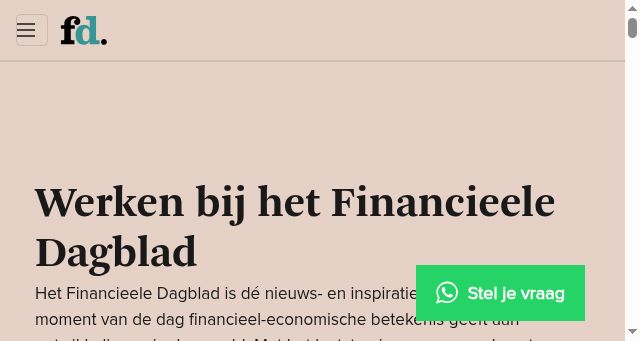 Screenshot of werkenbijhetfinancieeledagblad.nl