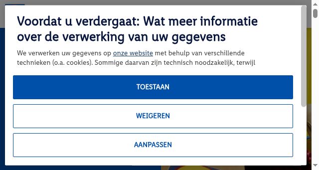 Screenshot of werkenbijlidl.be