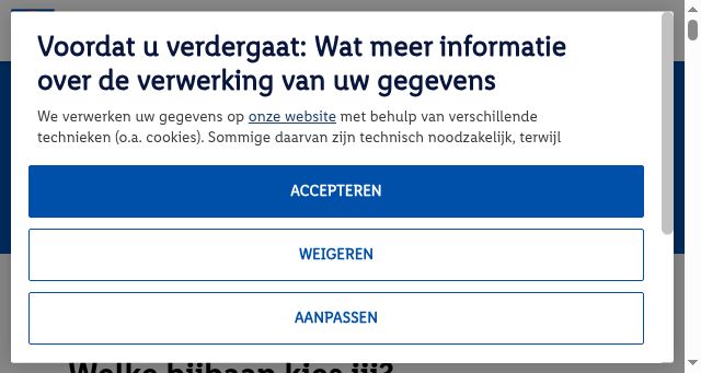 Screenshot of werkenbijlidl.nl
