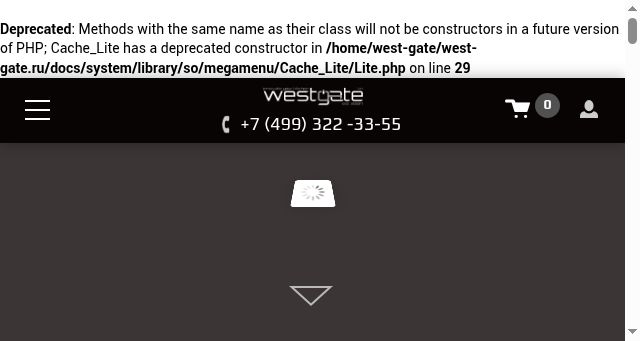 Screenshot of west-gate.ru
