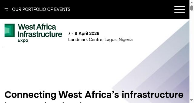 Screenshot of westafricainfrastructureexpo.com
