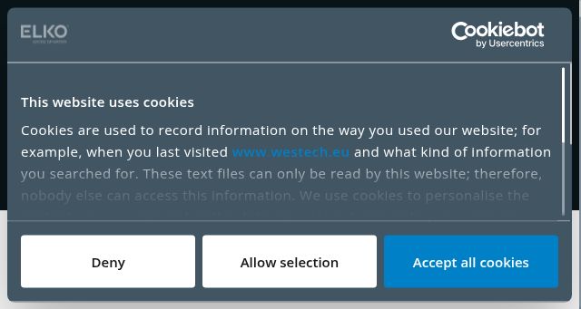 Screenshot of westech.eu