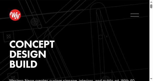 Screenshot of westernneon.com