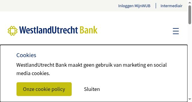 Screenshot of westlandutrechtbank.nl