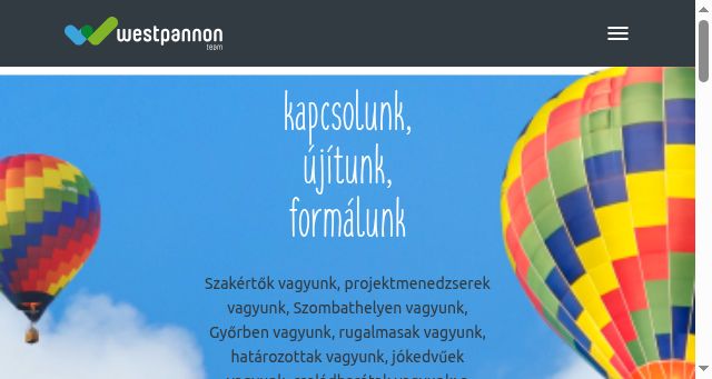 Screenshot of westpannon.hu